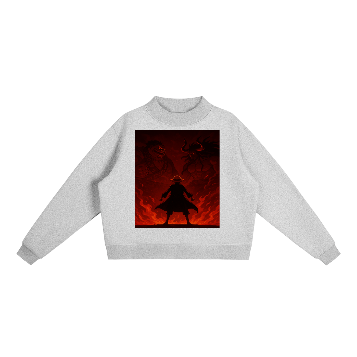 Essential Fleece Mock-Neck Crew Sweatshirt