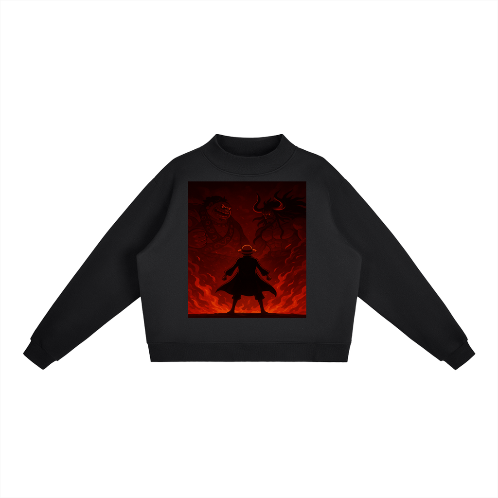 Essential Fleece Mock-Neck Crew Sweatshirt