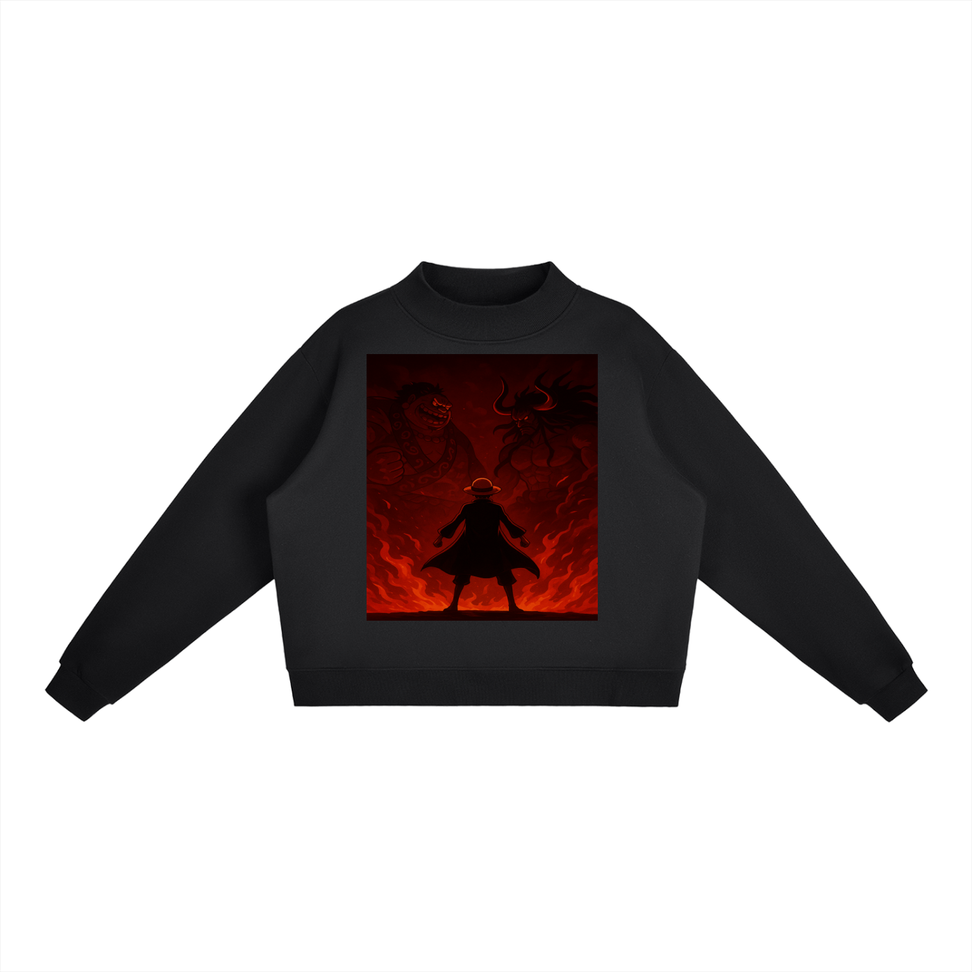 Essential Fleece Mock-Neck Crew Sweatshirt