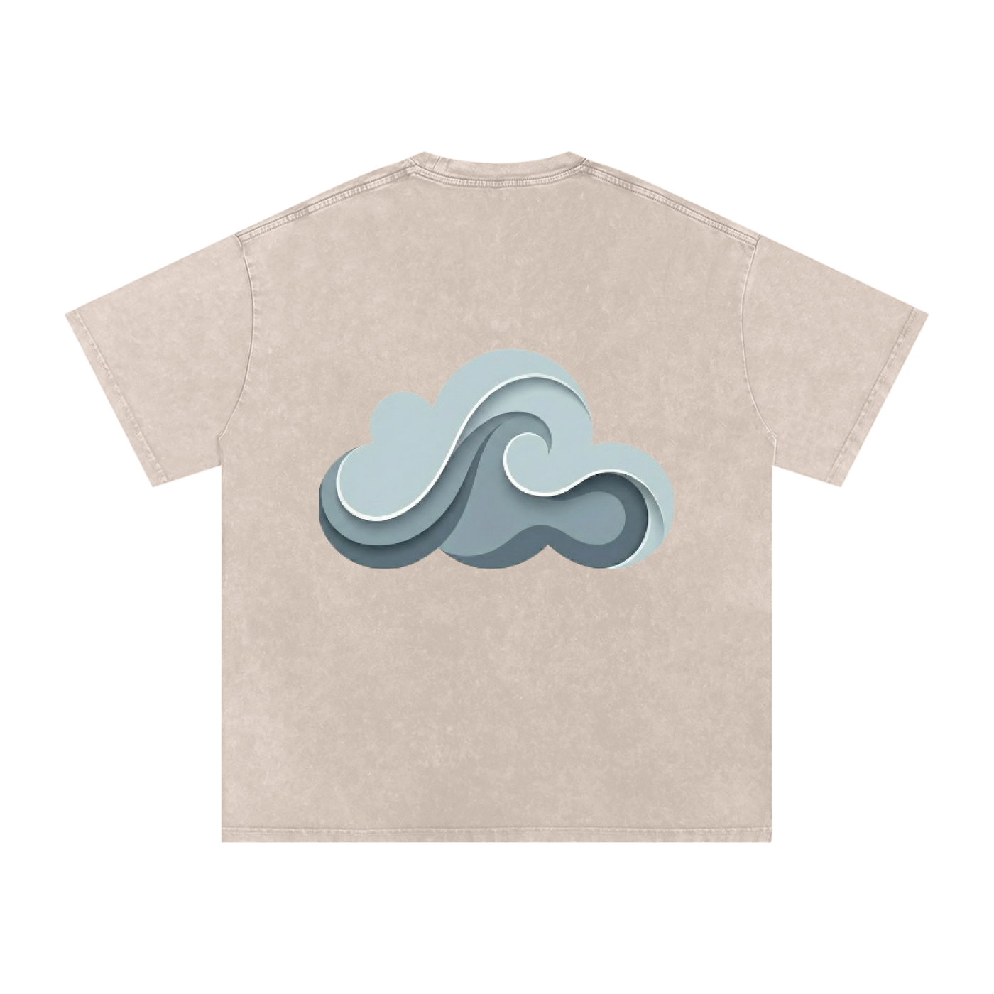 Snow Washed Oversized Cotton T-Shirt