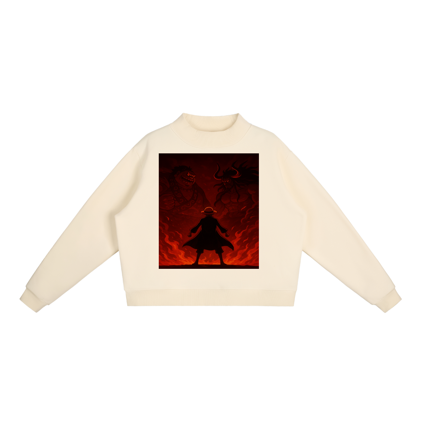 Essential Fleece Mock-Neck Crew Sweatshirt